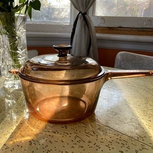 Amber Visions Corningware 2.5L Cooking Glass Pot